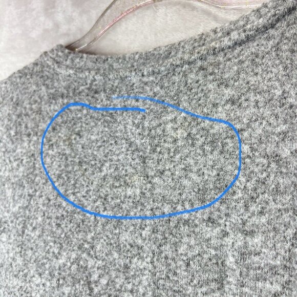 Zara Top Women’s Small Oversized Cozy Soft Pocket Tee In Gray (flaw) - Picture 5 of 11